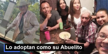 Familia adopta señor sin hogar como su Abuelito