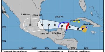El huracán Grace pegará dos veces en México 