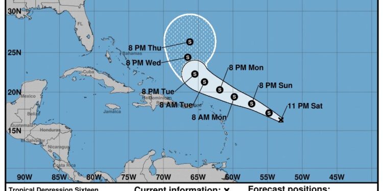 Se forma la tormenta tropical Peter en el Atlántico