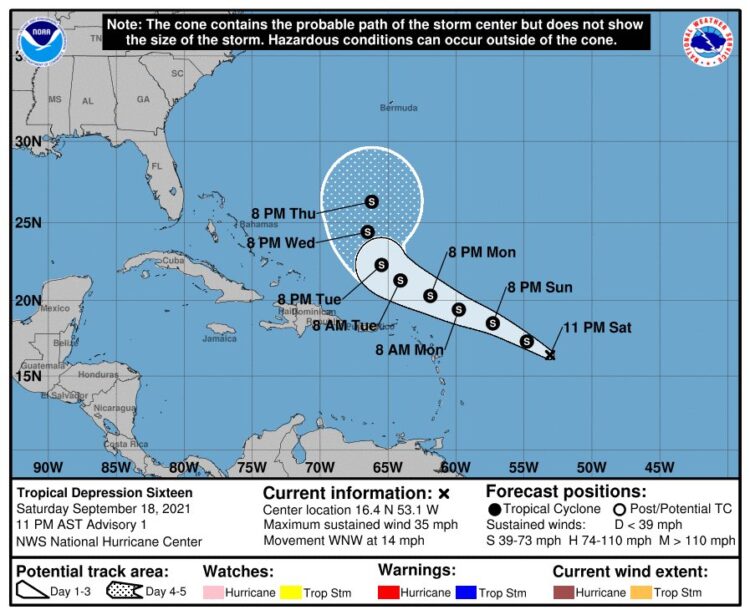 Se forma la tormenta tropical Peter en el Atlántico