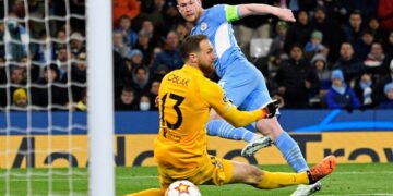 Kevin de Bruyne pone el 1 – 0 ante Atlético en Champions