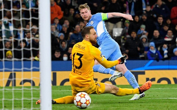 Kevin de Bruyne pone el 1 – 0 ante Atlético en Champions