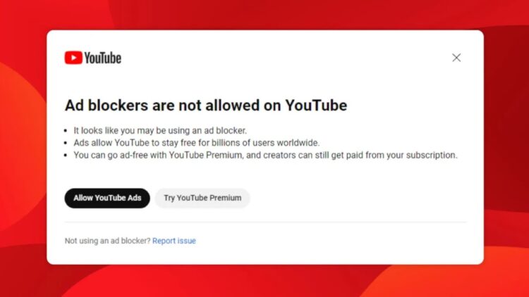 YouTube restringe el uso de Adblocker